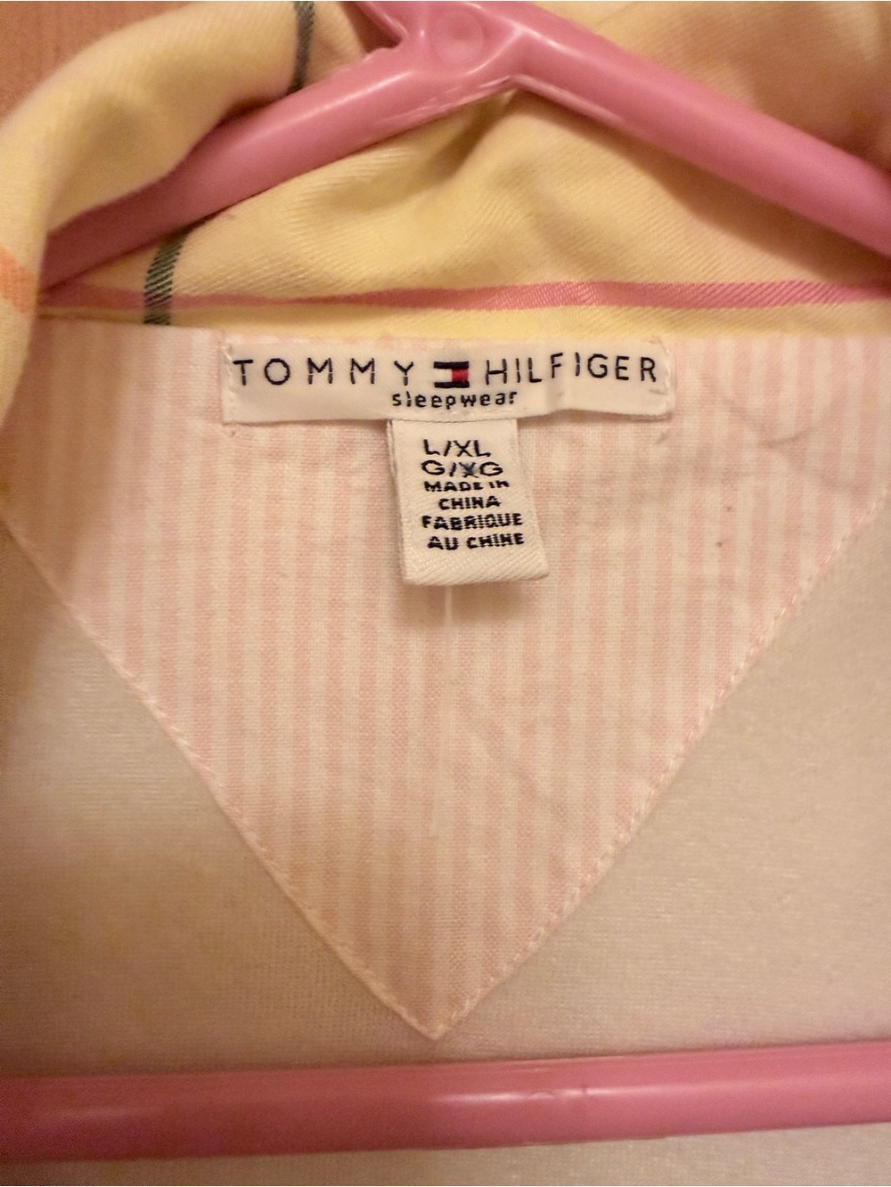 Tommy Hilfiger Vintage Plaid 100% Cotton Terry Cloth Bath Robe L/XL - Picture 3 of 6